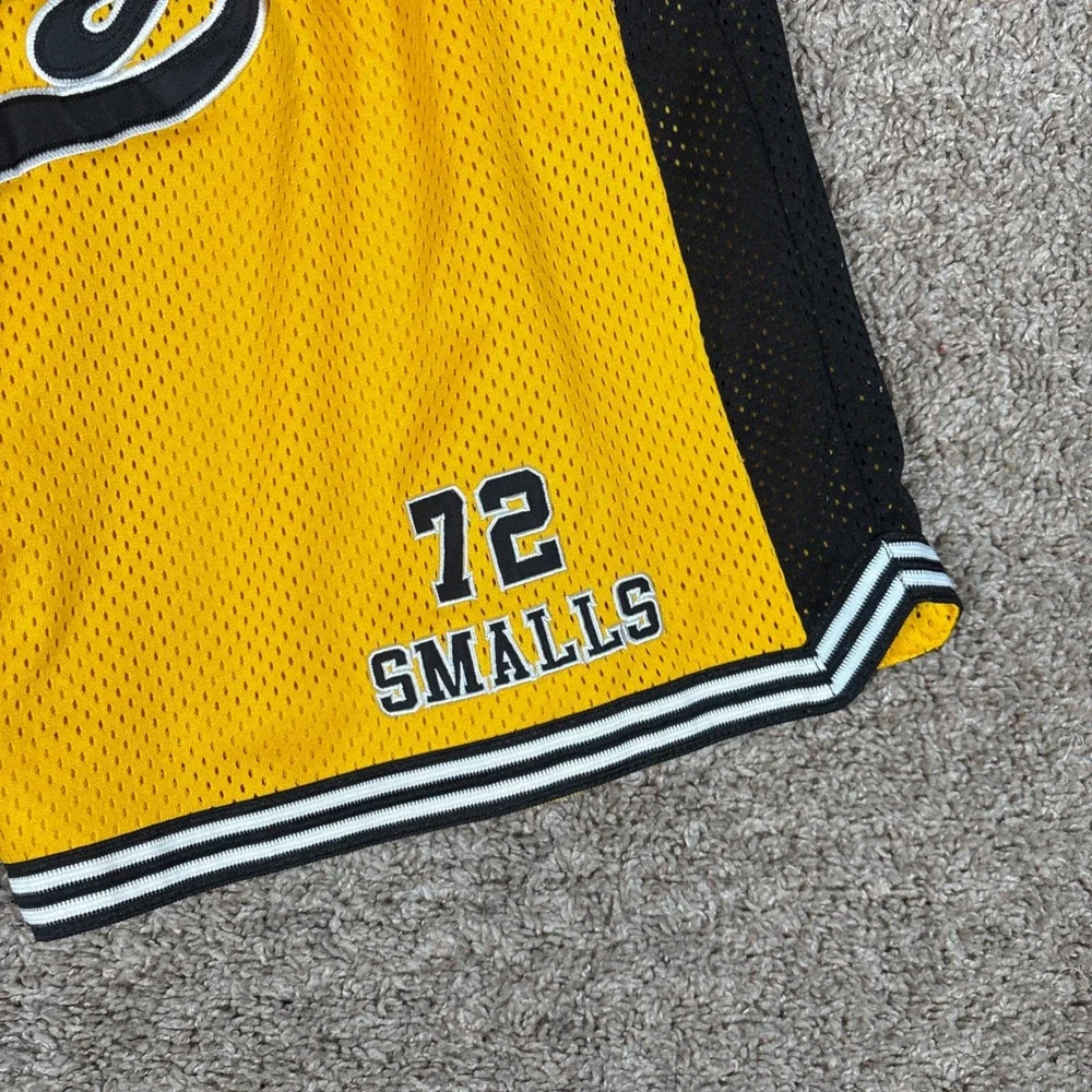 Headgear Classics Notorious BIG Bad Boy Mesh Basketball Shorts Yellow Mens 2XL